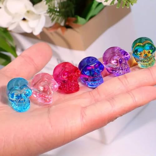 Estatuas Calavera de Cristal Paquete 10 Piezas miniatura 3