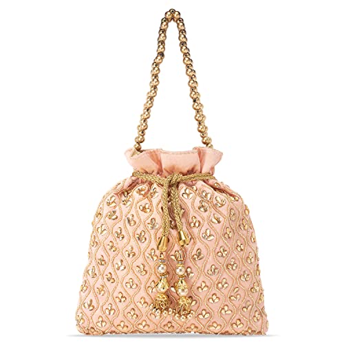Image of Aheli Potli Purses Gift for Women Handmade Evening Handbag Stylish Bridal Fashion Wristlet