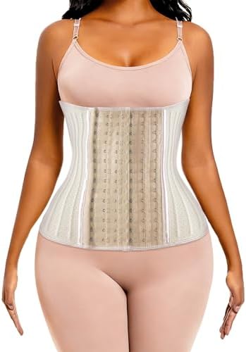ECOWALSON Waist Trainer for Women - 9/25 Steel Bones & Additional Extender Cincher Corset for Hourglass body Shaper