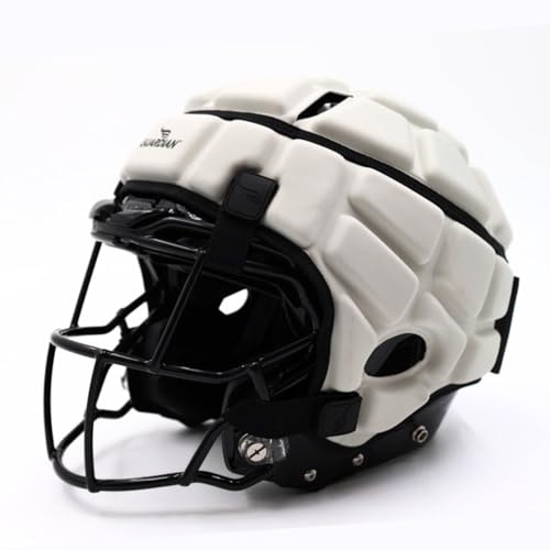 Guardian Cap - Soft-Shell Helmet Cover for Football and Lacrosse - Reduces Impact and Protects Helmets - One Size Fits All for Youth, High School and College Programs - White