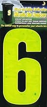 WHL Pack of 2 Hi Vis Wheelie Bin House Numbers Yellow Number 6