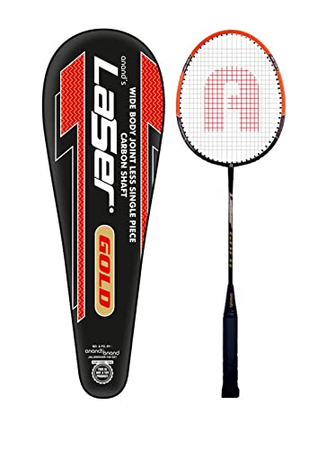 Gold Jointless Graphite Shaft and Normal Body Aluminium Head Extra Light Weight Badminton Racket Set of 2 with Cover-image-43