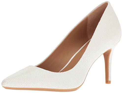 Calvin Klein Women's Gayle Dress Pump, Platinum White, 8.5 M US
