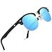 Produktbild FEIDU Halbrahmen Polarisierte Klassische Metall Sonnenbrillen Herren-Retro Polarisierte Sonnenbrille Damen FD 3031 (Eisblau, 2.04)
