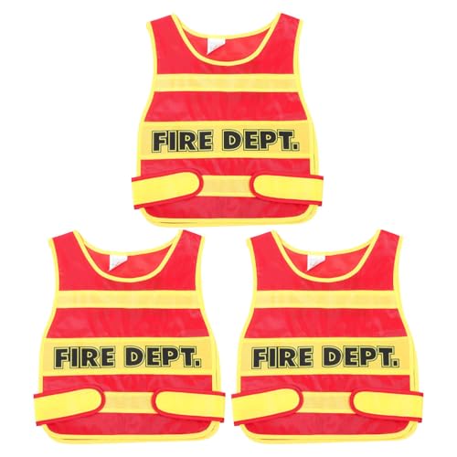 Disfraces de bombero para niños con chaleco transpirable de juego de rol y cosplay