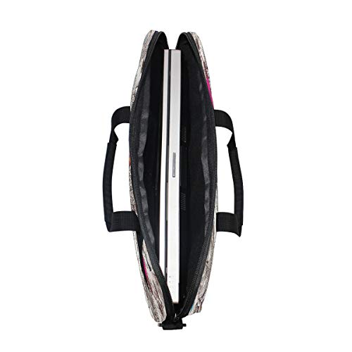 Sacoche pc 14-15.4" motif fleuri papillons - Idéal pour le bureau et fac