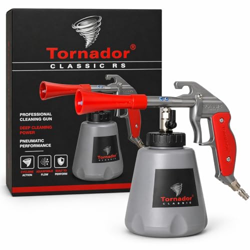TORNADOR Pistola de limpieza de aire pulsado para coche Z-010RS para limpieza de alfombras y asientos interiores de vehículos automóviles