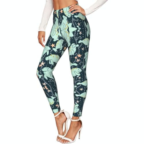 Leggings de manatí para mujer con diseño elástico para gimnasio