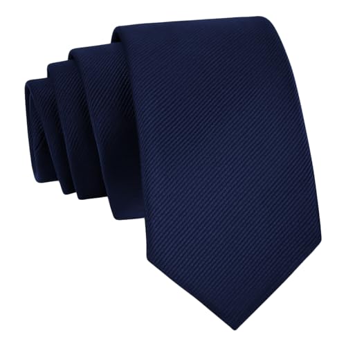 WOXVM Mens Ties Classic Solid Pure Color 3.15 (8CM) Mens Necktie With Multiple Colors Premium Formal Black Neck Ties For Men Business Wedding Party Work Tie