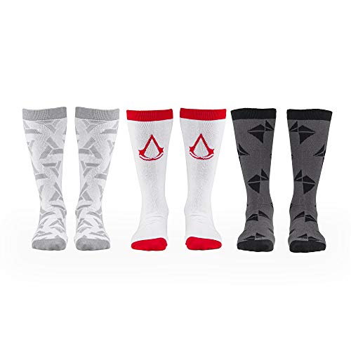 Assassin's Creed Mens Socks 9-12 3 Pack Set