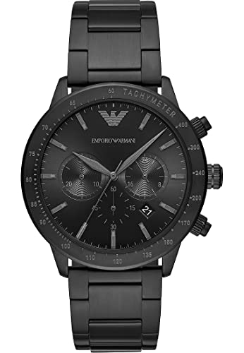 Emporio Armani Orologio Uomo, movimento cronografo al quarzo, cassa in