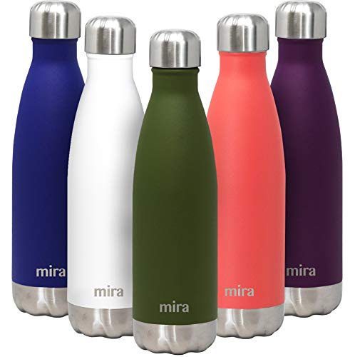 MIRA 17 Oz Stainless Steel Vacuum Insulated Water Bottle | Double Walled Cola