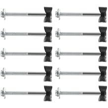 OSALADI 10pcs Trampoline Fixator Screws Iron Fixed Screws with Anti-tip Stabilizer for Outdoor Trampoline Parts Replacement and Stability Tools