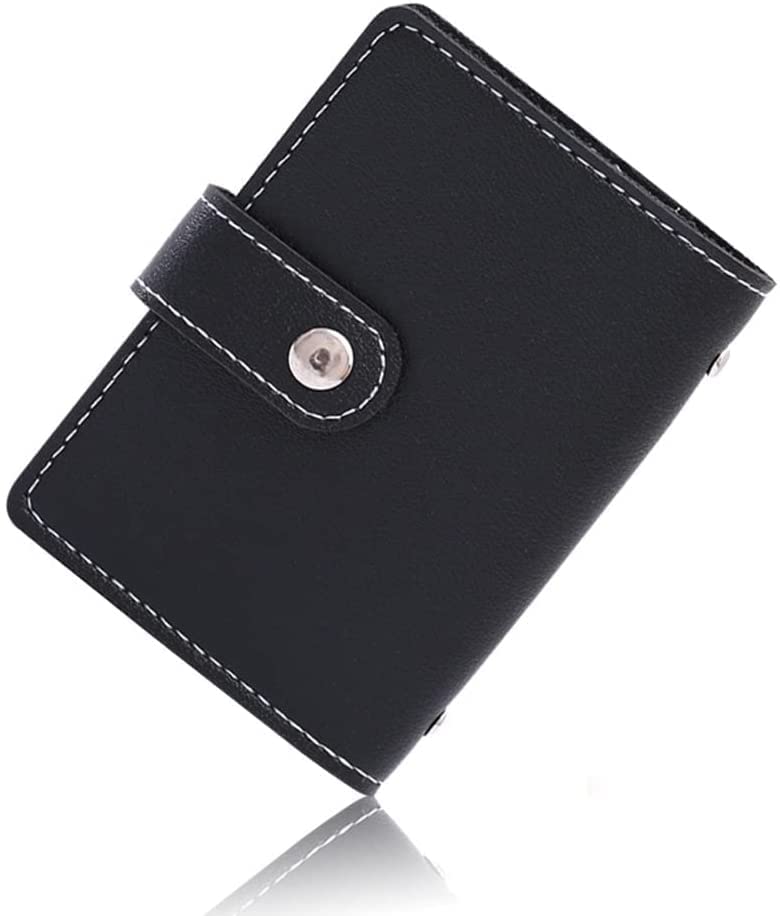 Stealodeal Black 26 Slots Laether Debit/Credit/ATM Man/Women Card Holder
