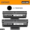 Supply Guy 106A Toner Nero per HP Laser MFP 137FNW MFP 135W compatibile con HP 106A W1106A con Laser MFP 135A 107W 135w 137fnw 107a 135r (2x 106A cartuccia Toner Nero con Chip)