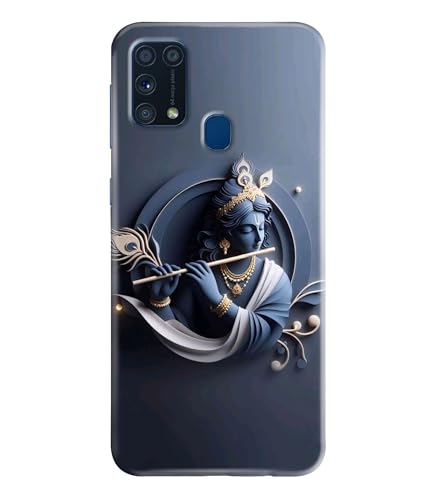 Image of Lord Krishna 3D Effect Printed Hard Back Case Cover Compatible for Samsung Galaxy M31 / Samsung Galaxy M31 Prime (Multicolor) - D1661