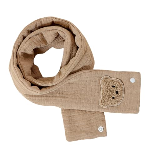 YiNLuax Sciarpa calda per neonati con adorabile motivo a orsetti, per ragazzi e ragazze da 0 a 3 anni, scaldacollo accogliente ed elegante con design a forma di orsetto, D, Taglia unica