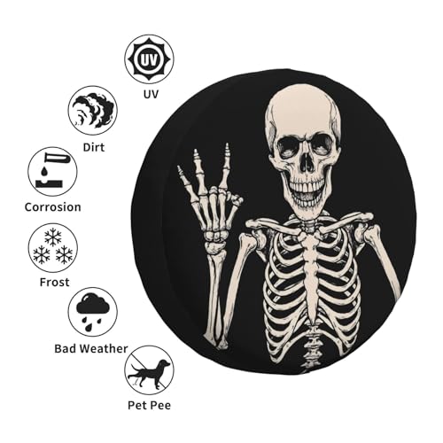 Image of IBILIU Pink Flamingo Spare Tire Cover,Bird Palm Trees Sunset Animal Tire Cover Wheel Protectors Weatherproof Universal Fit for Cars Trailer RV SUV Camper Truck - 15 Inch