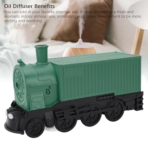 Diffuseur d'huiles essentielles et humidificateur USB vert avec télécommande - 4