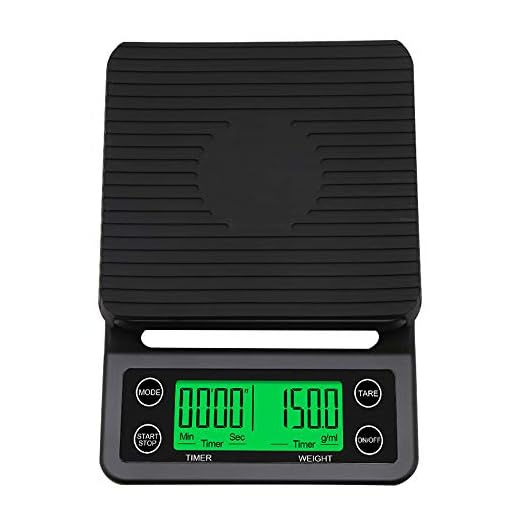 Loijon Balança de cozinha elétrica precisa, Balança de café com temporizador Balança de cozinha de alta precisão Mini Balança de plataforma eletrônica Balança de pesagem de alimentos