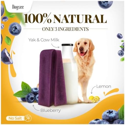 Dogsee Blueberry Flavor Himalayan Yak Cheese Chews for Dogs