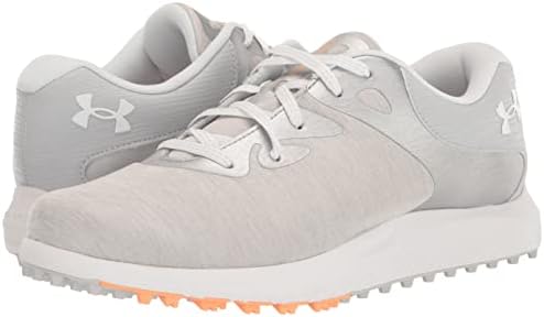 Under Armour Women's Charged Breathe 2 Knit Spikeless Cleat Running Shoe, (100) Halo Gray/Halo Gray/White, 10 | Image 6