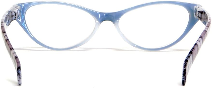 Calabria Emily Cateye Reading Glasses +2.00 Crystal Black Plaid Women Trendy Fashion Eyeglasses Cat Eye Single Power Readers - Image 4