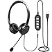 Produktbild PC Headset mit mikrofon, USB/3,5mm Computer Headset mit Noise Cancelling&Inline Steuerung, Leichte Kopfhörer mit mikrofon, Business Headset für Skype Zoom Telefon Call Center, Ultra Komfort