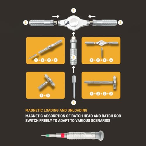 Ensemble tournevis cliquet précision 66 pièces et mallette pour électronique - 8