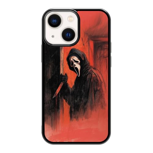 qizjio Halloween Scary Phone Case, Shockproof Protective Horror Scream Cover for iPhone 13 Mini