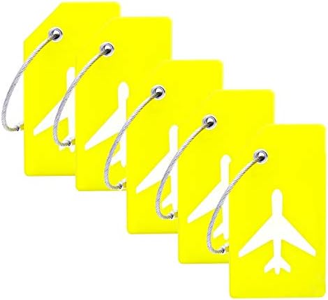Silicone Luggage Tag with Name ID Card Perfect to Quickly Spot Luggage Suitcase by Ovener (Green 5 Pack Tags)