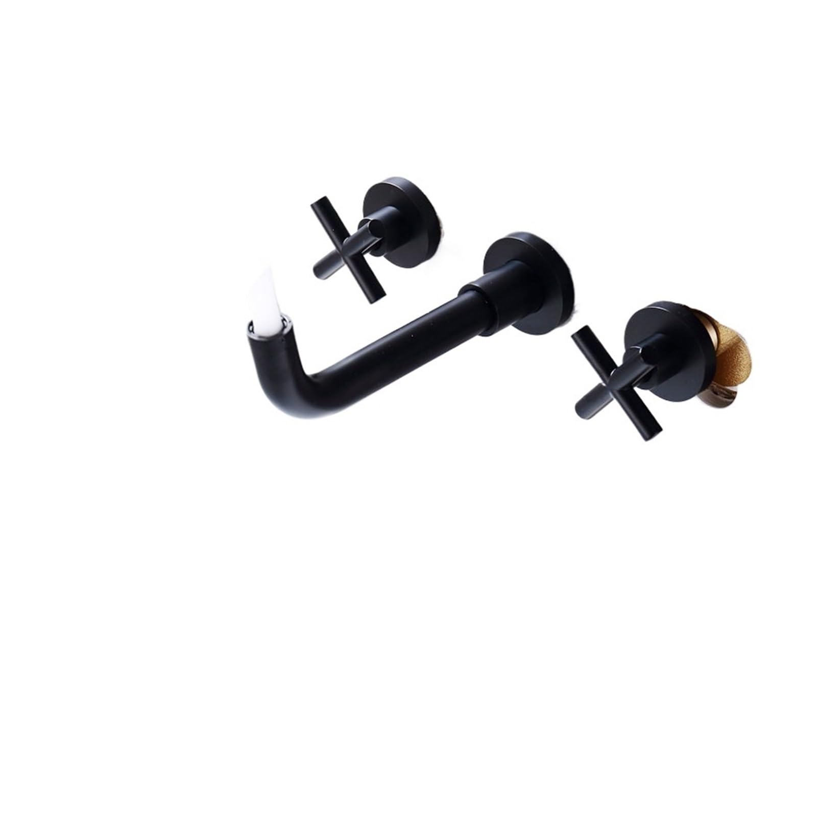 Grifo de lavabo para baño moderno minimalista con set de tres piezas de cobre plata brillante