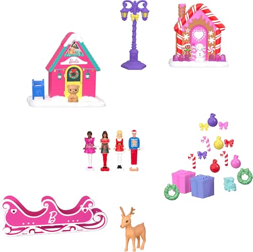 Barbie Mini Land Calendario de Adviento con muñecas de 1.5 pulg miniatura 4