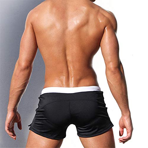 Men's Swim Trunks Square Leg Swimming Boxer Briefs Beach Swimsuits Zipper Pocket2