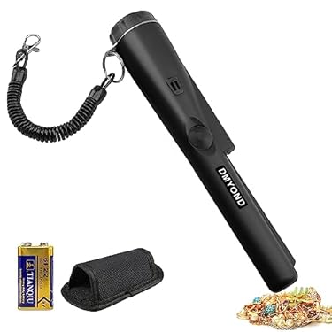 AMAZON - Dmyond Metal Detector Pinpointer, Professional Waterproof Handheld Pin Pointer Wand, Search Treasure Pinpointing Finder Probe with 9V Battery for Adults, Kids – Black