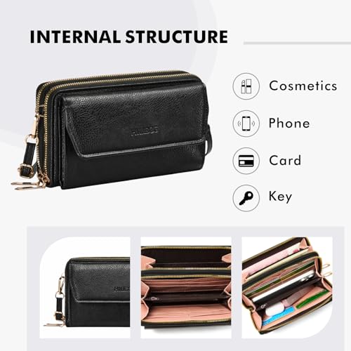 HillDog Small Purse Bag for Women, RFID Purse Wallet Crossbody Bag, Cellphone Wallet Bag with Vegan Leather for Girls2