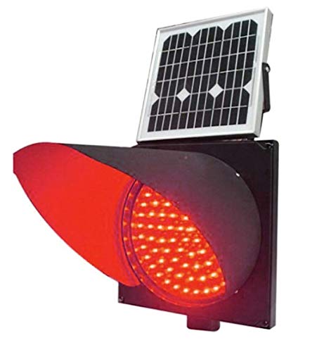12" Red Solar Powered Flashing Beacon