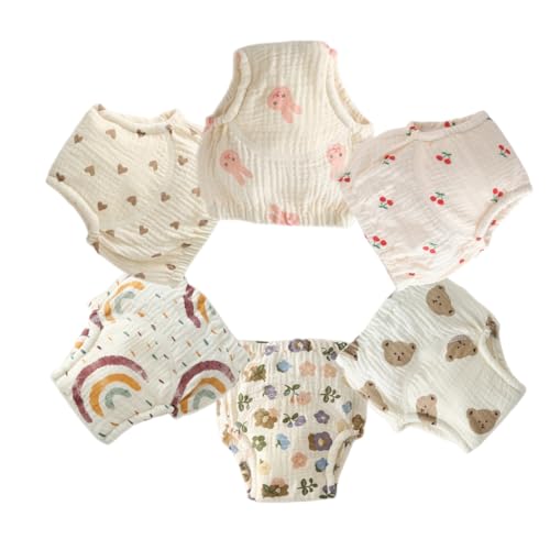 Image of Baby Training Underpants,Soft Cotton Absorbent Potty Training Underwear For Baby Boys And Girls 6 Pack