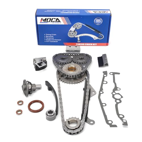MOCA 9-4174S Timing Chain Set Compatible with 1995-1998 for Nissan 200SX 1.6L, 1991-1999 for Nissan Sentra 1.6L, 1991-1993 for Nissan NX 1.6L 1597CC 97Cu. In. l4 GAS DOHC Naturally Aspirated