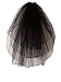 Vimans 2018 Women's Fashion Short Bridal Wedding Veils with Comb Black