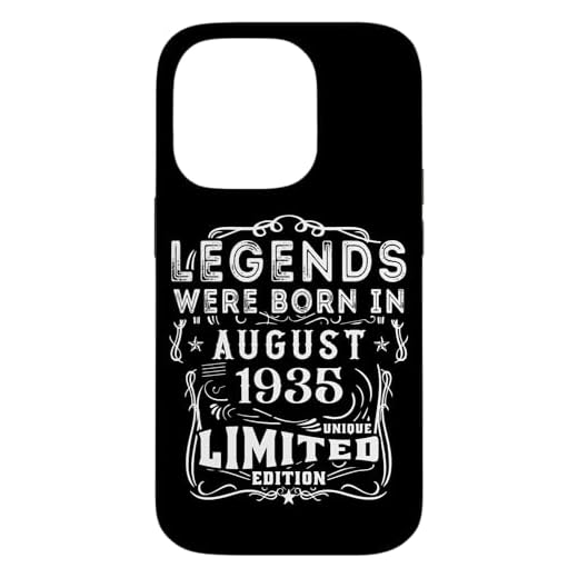 Carcasa para iPhone 14 Pro Cumpleaños Agosto 1935 Edición Limitada Regalo Legend