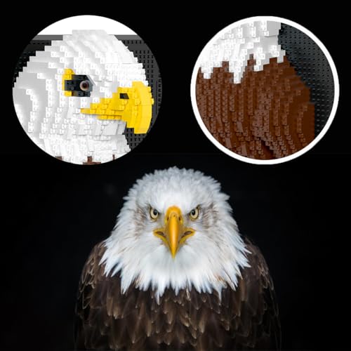 BDYDT Wall Art Eagle Building Blocks Set; A Wall Decor Set for Adults Who Love Creative Hobbies(1924 Pieces) Toys Gifts for Kid and Adult