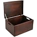Produktbild Creative Deco XXL Braun Große Holzkiste Aufbewahrungsbox Spielzeug | 40 x 30 x 24 cm (+/- 1cm) | Mit Deckel zum Dekorieren Aufbewahren | Mit Griff | Perfekt für Dokumente, Wertsachen und Werkzeuge