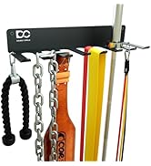 Double Circle Gym Rack Organizer with Hooks, Multi-Purpose Workout Gear Wall Rack Hanger for Home...