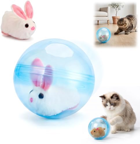 Self-Rolling Cat Toy Ball, Electric Hamster Running Rolling Ball ...