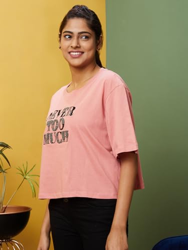Image of Globus Women's Letter Print Oversized Fit T-Shirt