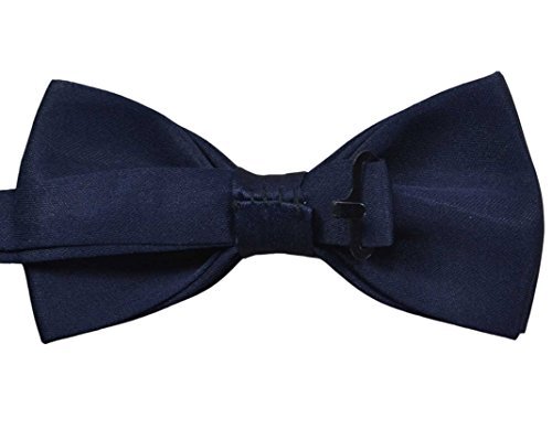 Syaya Men Silk Formal Tuxedo Bow Tie With Polka Dots, Teen Boy Pre-Tied Classic Tux Bowtie For Christmas Large Necktie Bt1 (Navy Blue) #TOP7