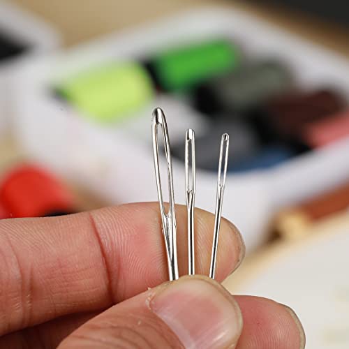 Yklbpd 20220107 18 Pieces Large Eye Sewing Needles, Handmade Yarn Knitting Needles, Sewing Sharp Needles thumb #4