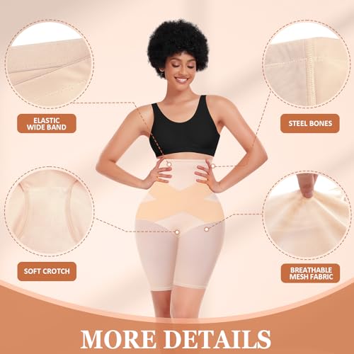 Image of Werena Tummy Control Shapewear Panties For Women Seamless High Waist Shaping Body Shaper Girdle Underwear