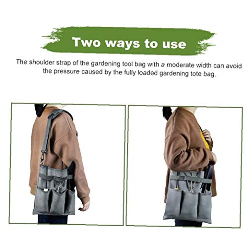 Schoudertassen Garden Tool Bag Waterdichte Canvas Garden Tool Diagonal Tote Bag Kit Green - Image 3